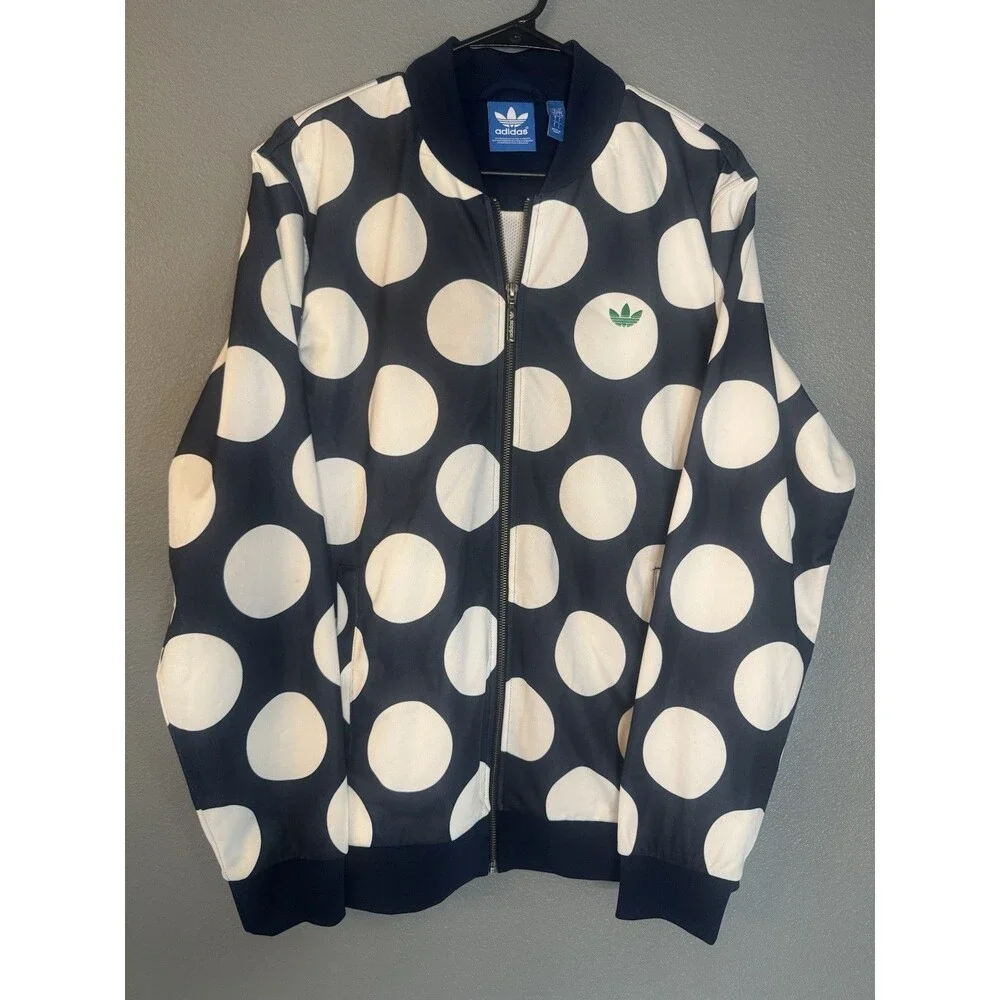 Adidas Originals Stan Smith  Polka Dot Bomber Track Jacket AB2477 Navy White
